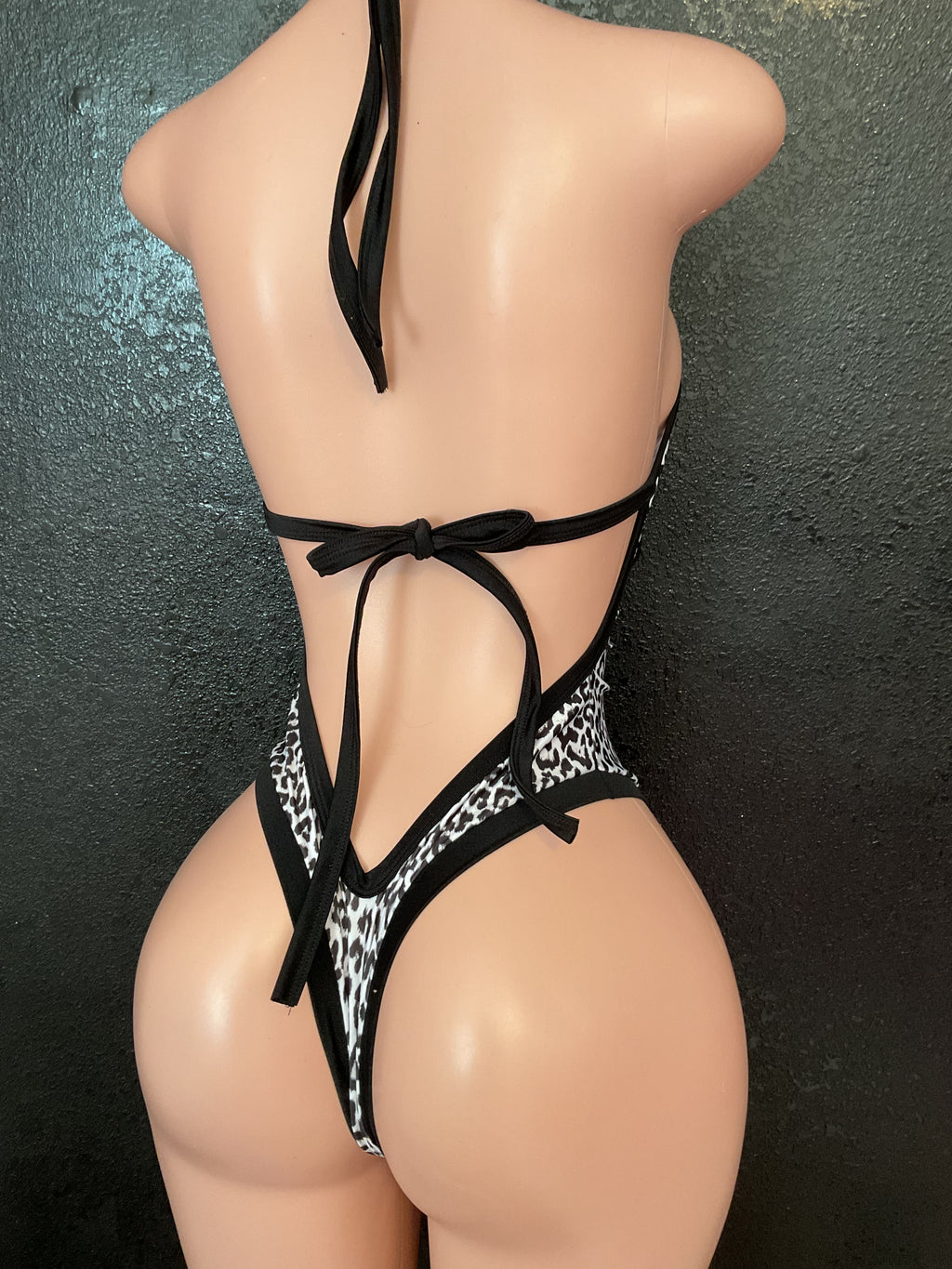 Ruffle thong one piece