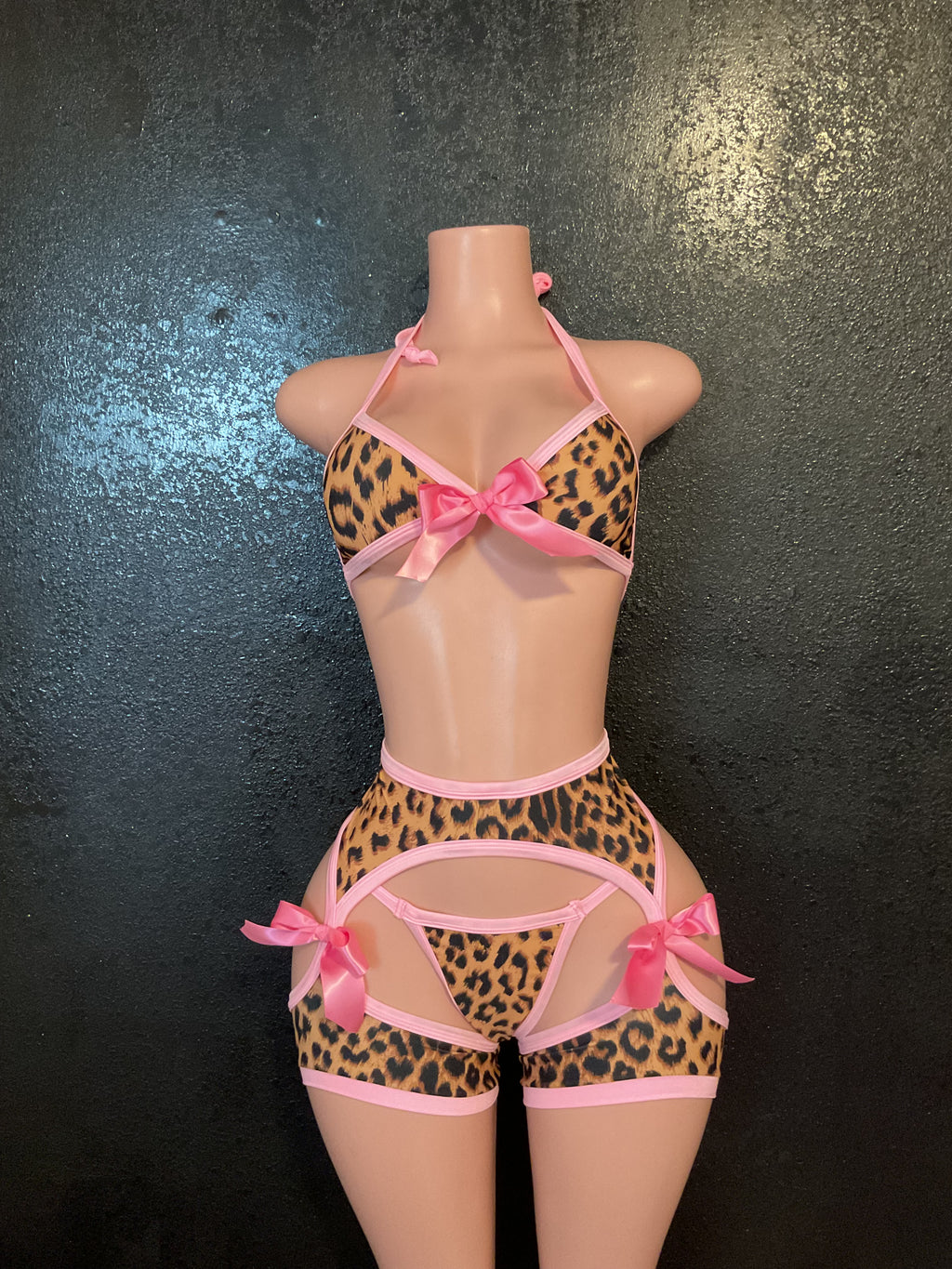 Leopard garter set