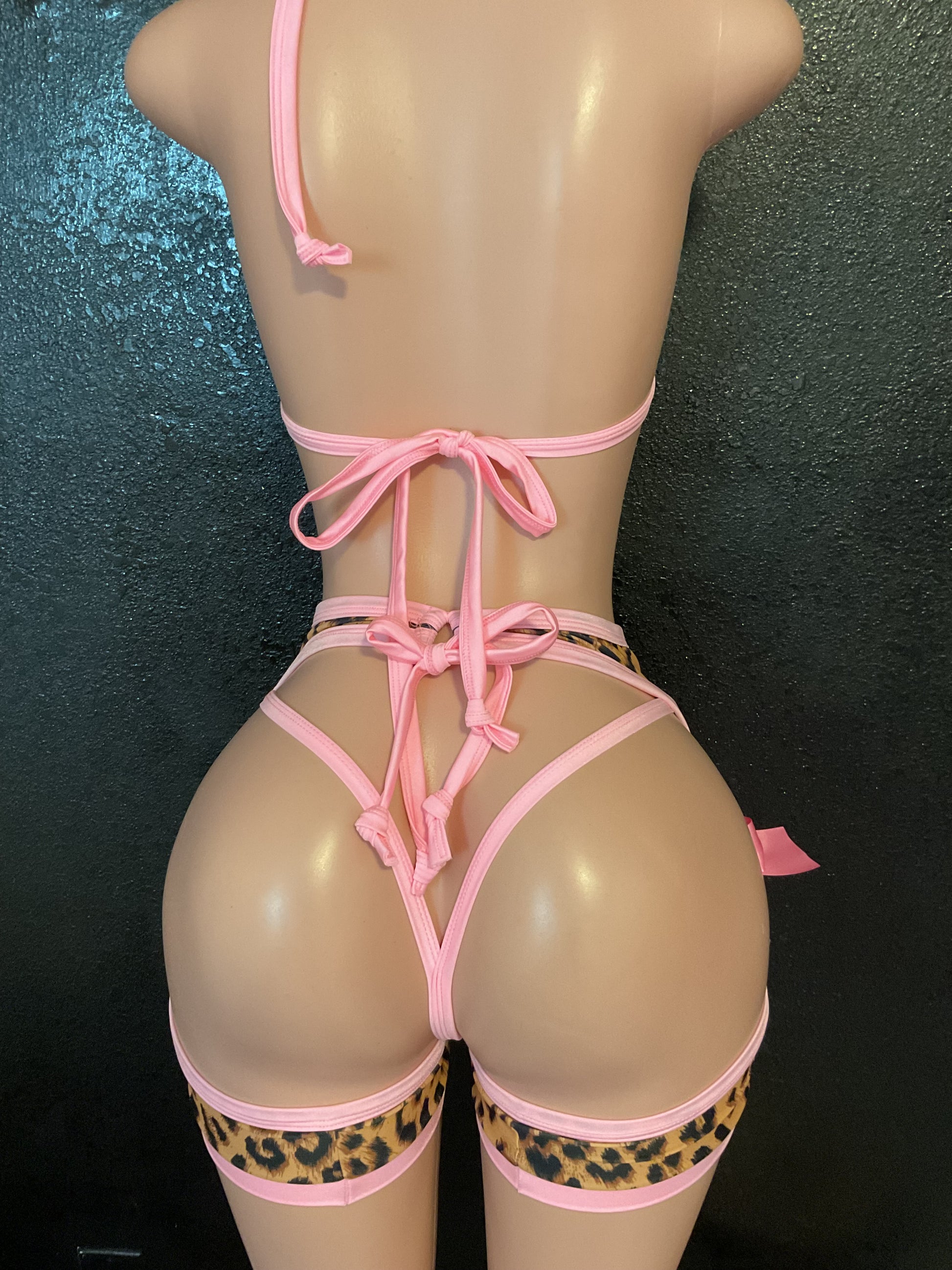 Leopard garter set
