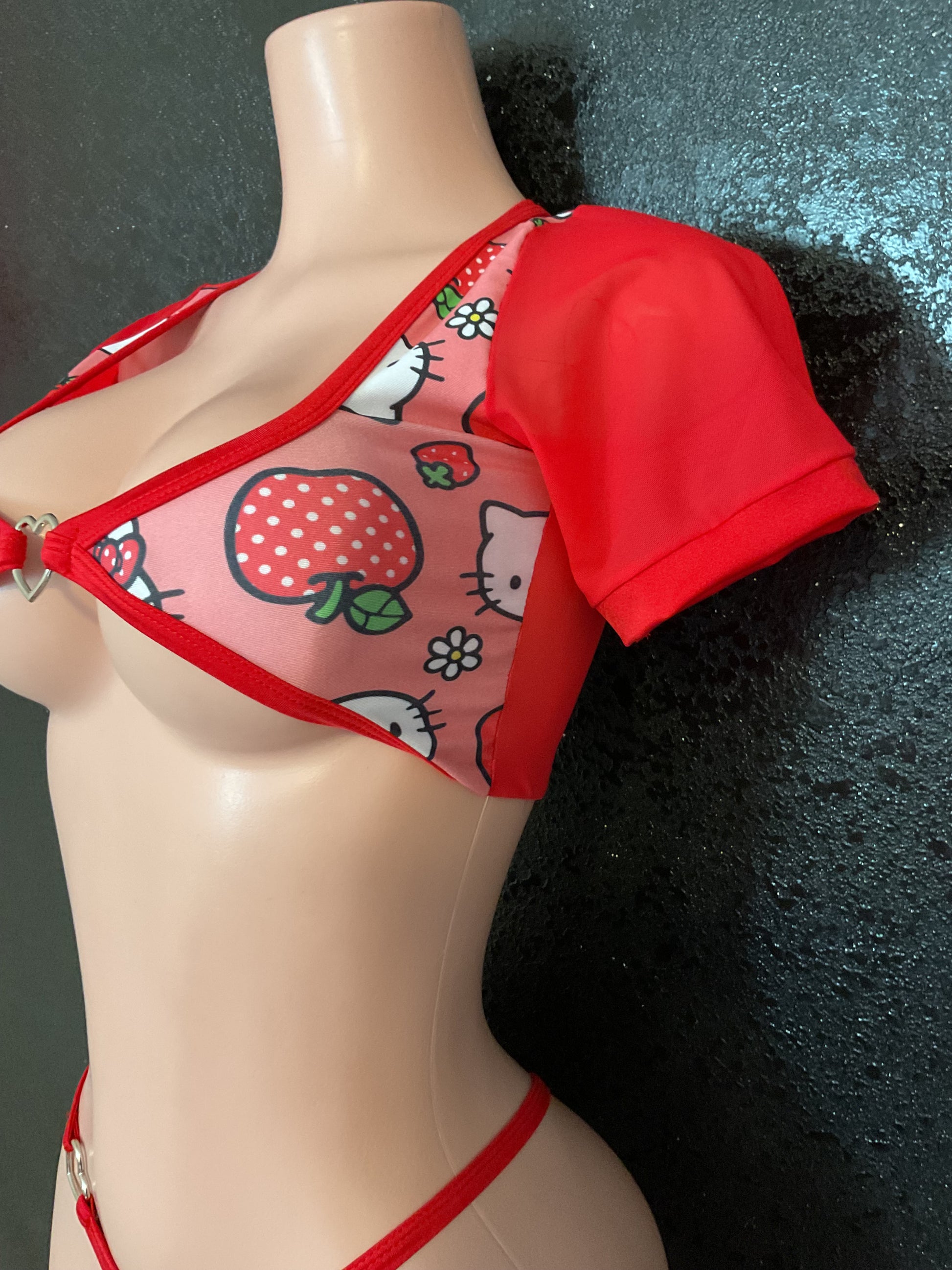 Short sleeve g string set