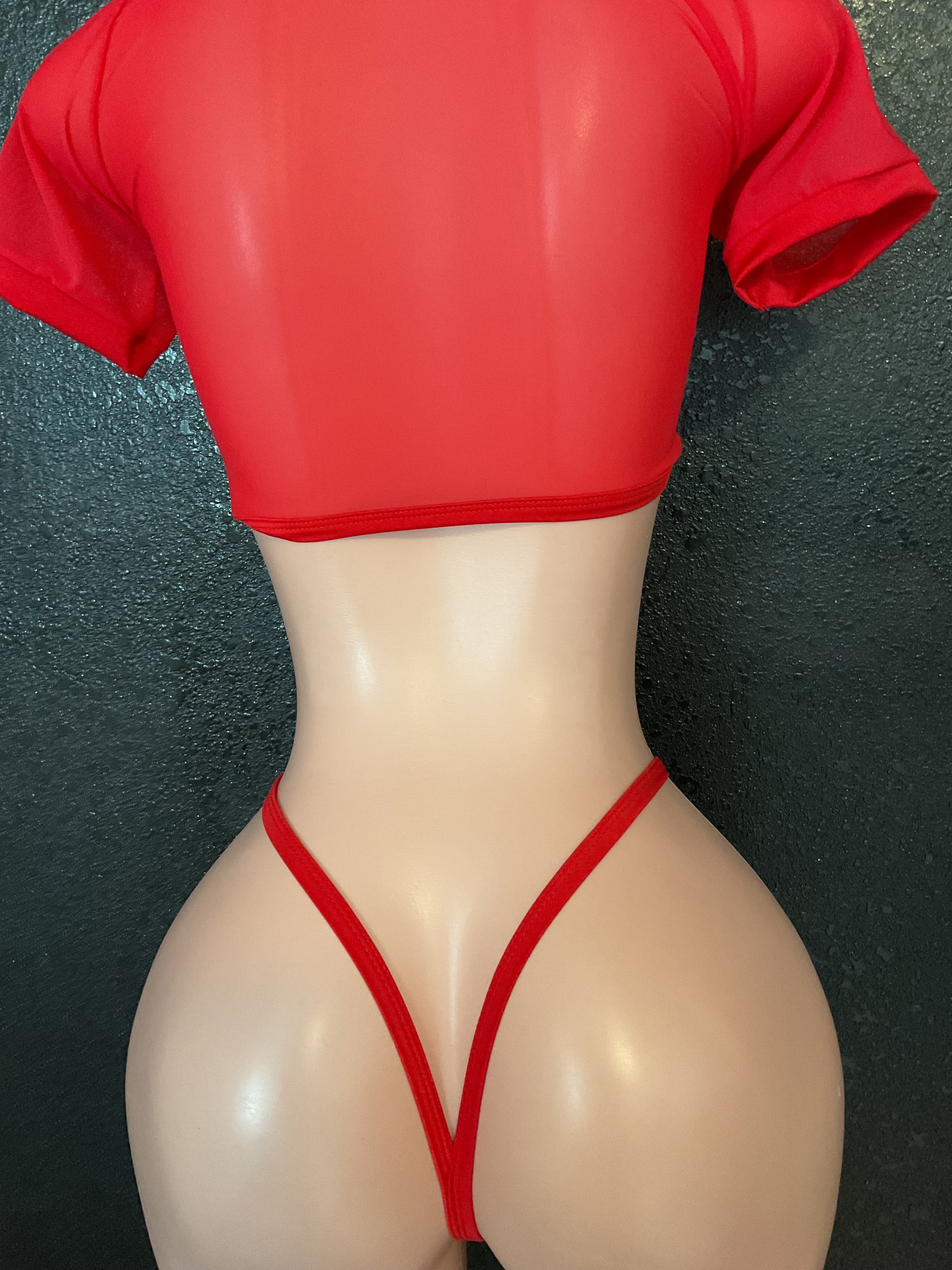 Short sleeve g string set