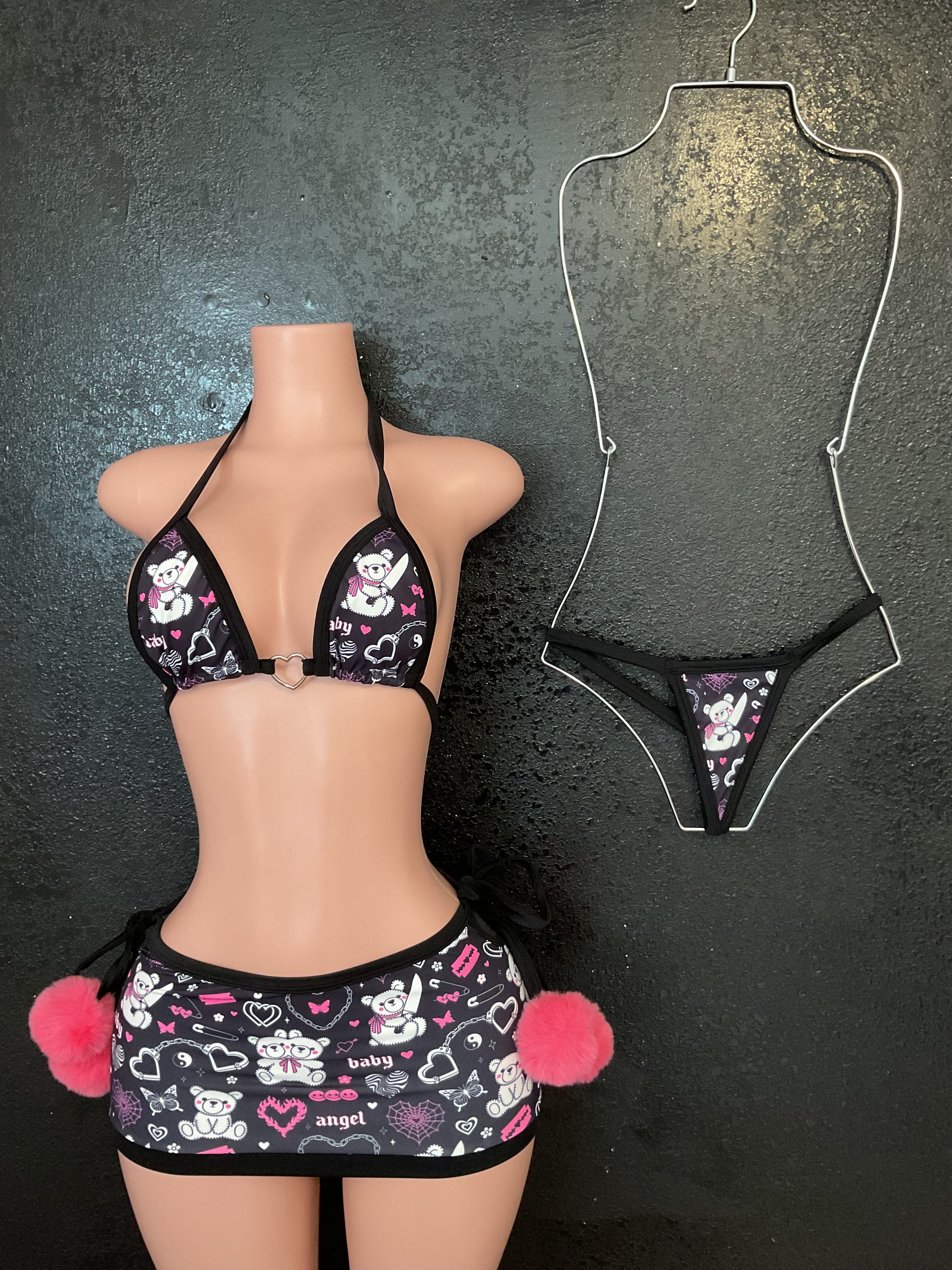 Killer bear skirt set
