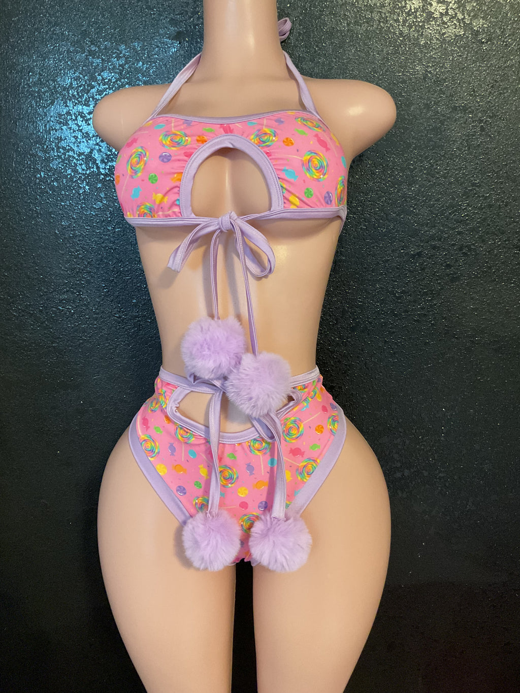 High waist candy collection thong