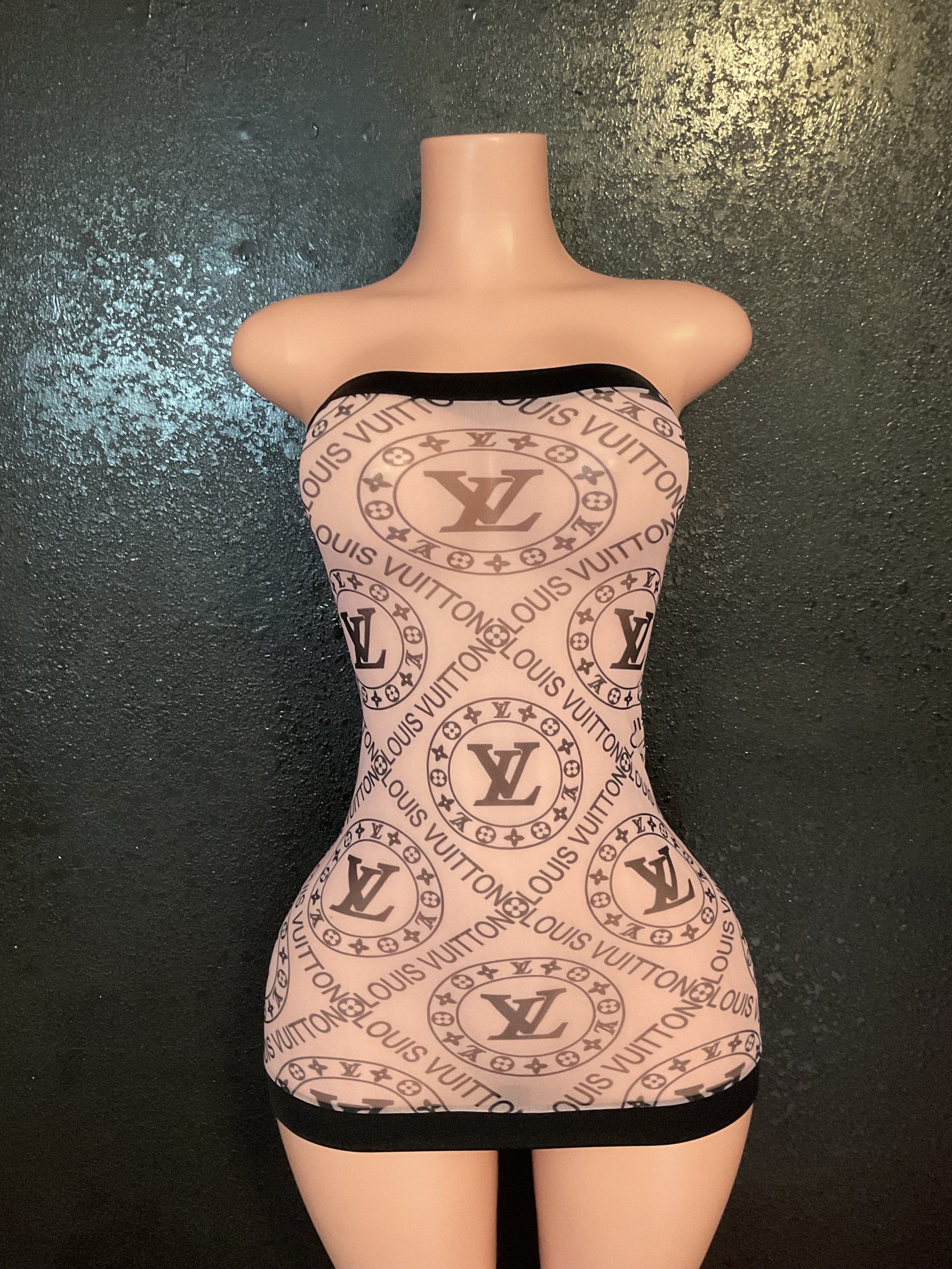 Mesh tube dress.