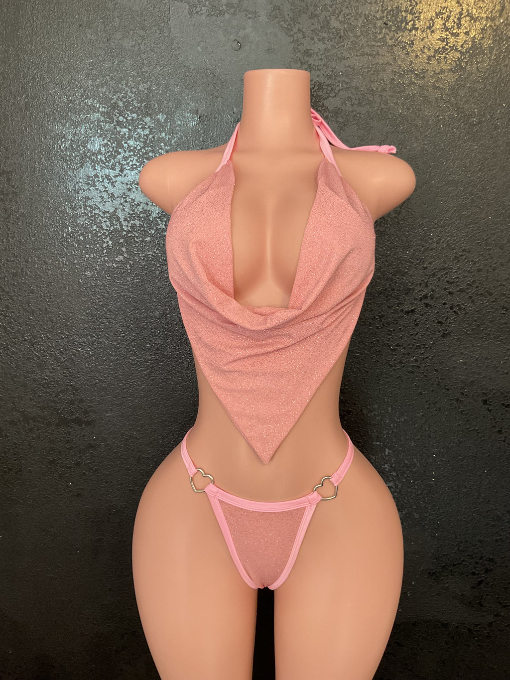 Pink glitter drape set