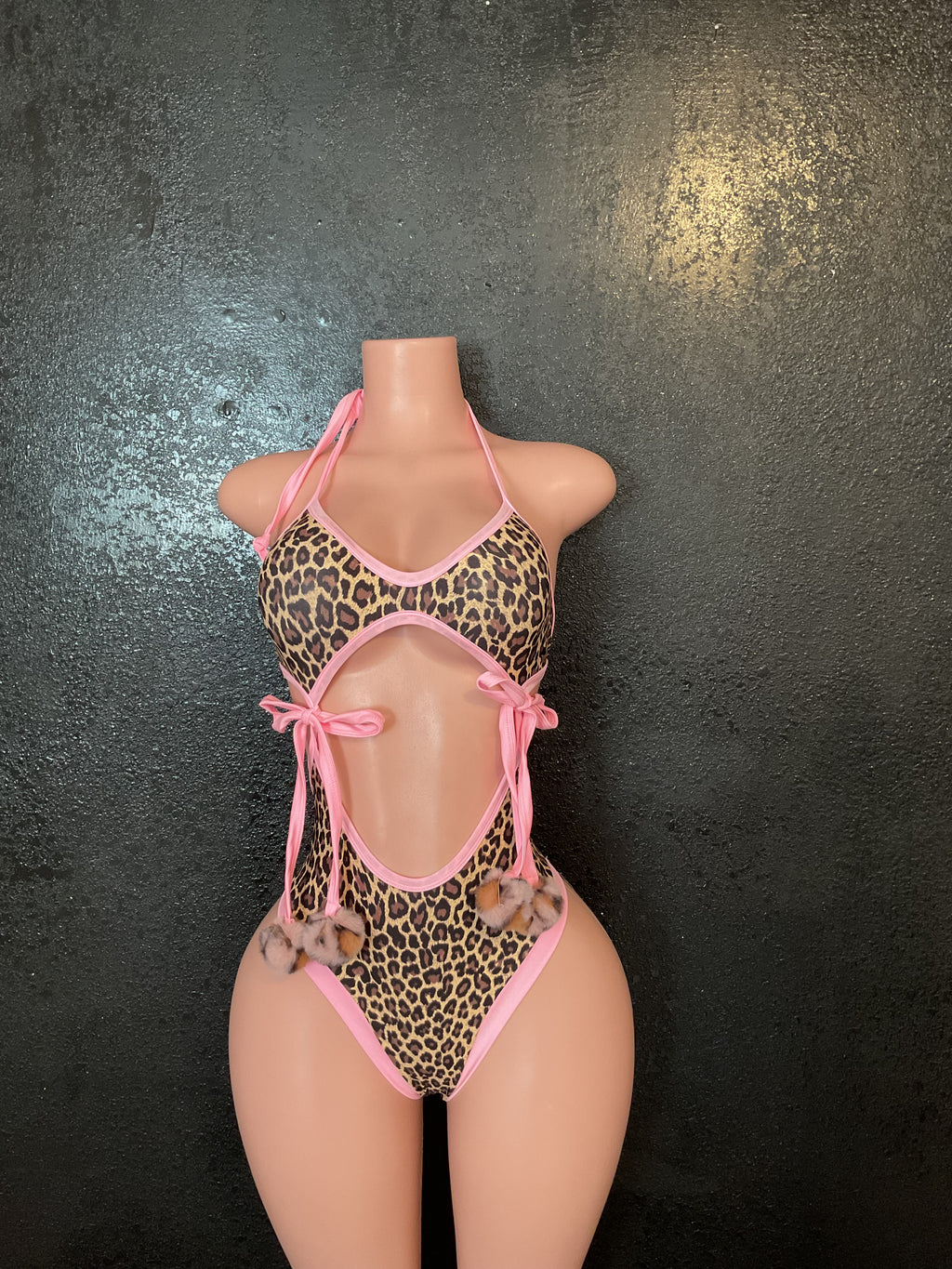 High waist leopard thong