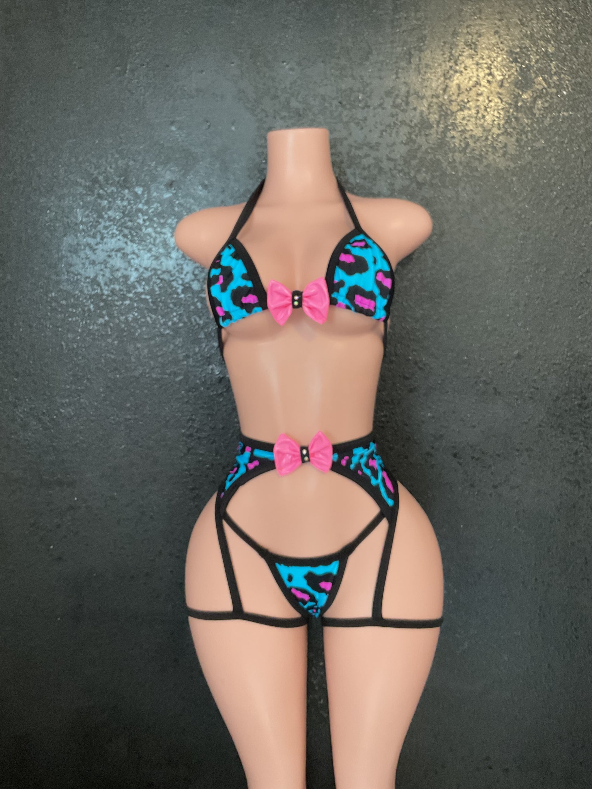 Leopard garter set