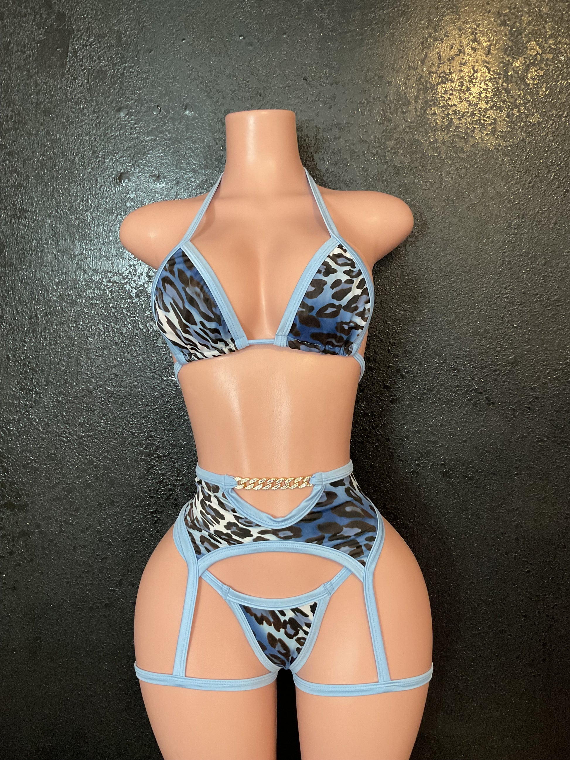 Leopard garter set