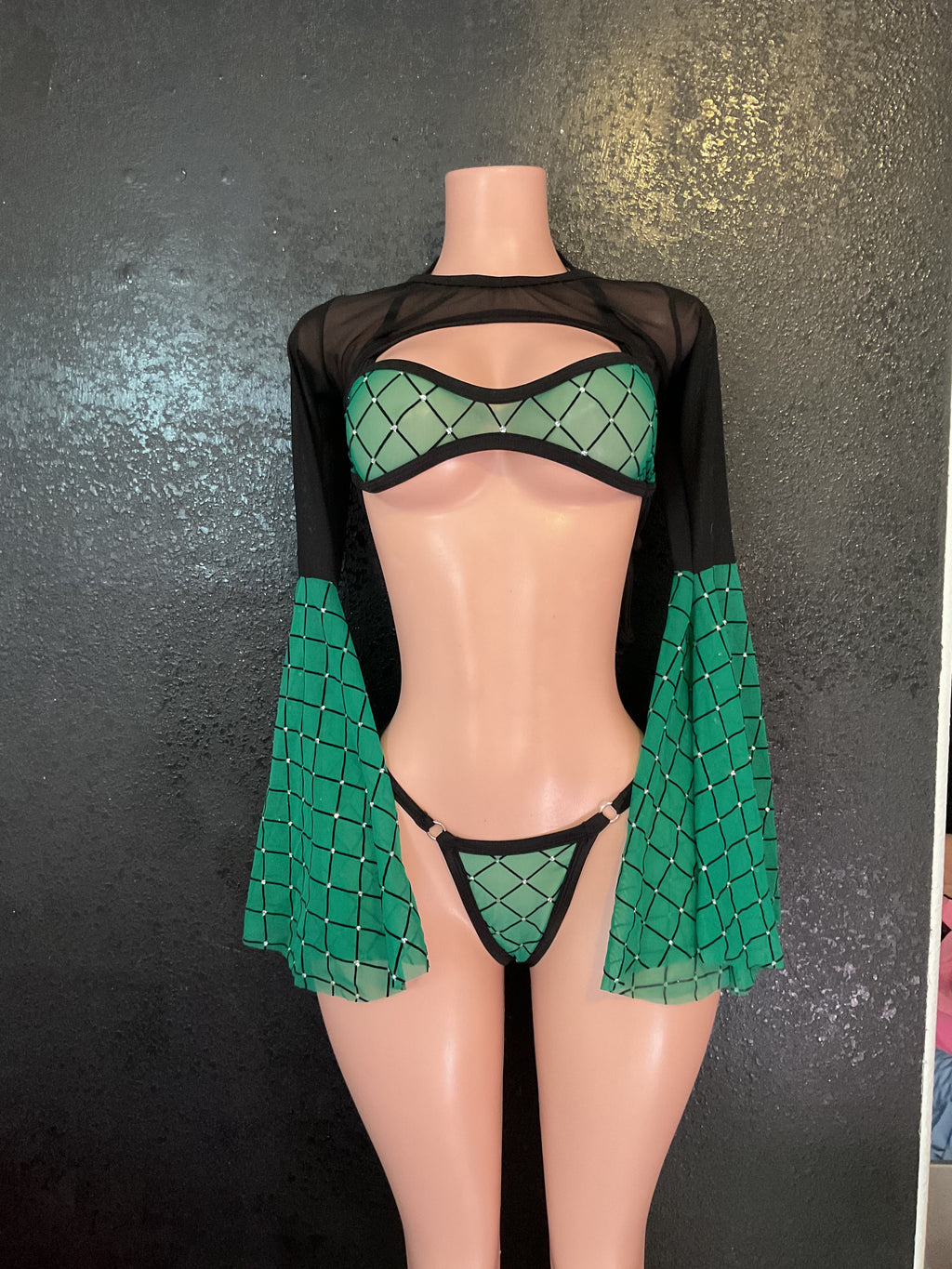 Bell sleeve bikini set