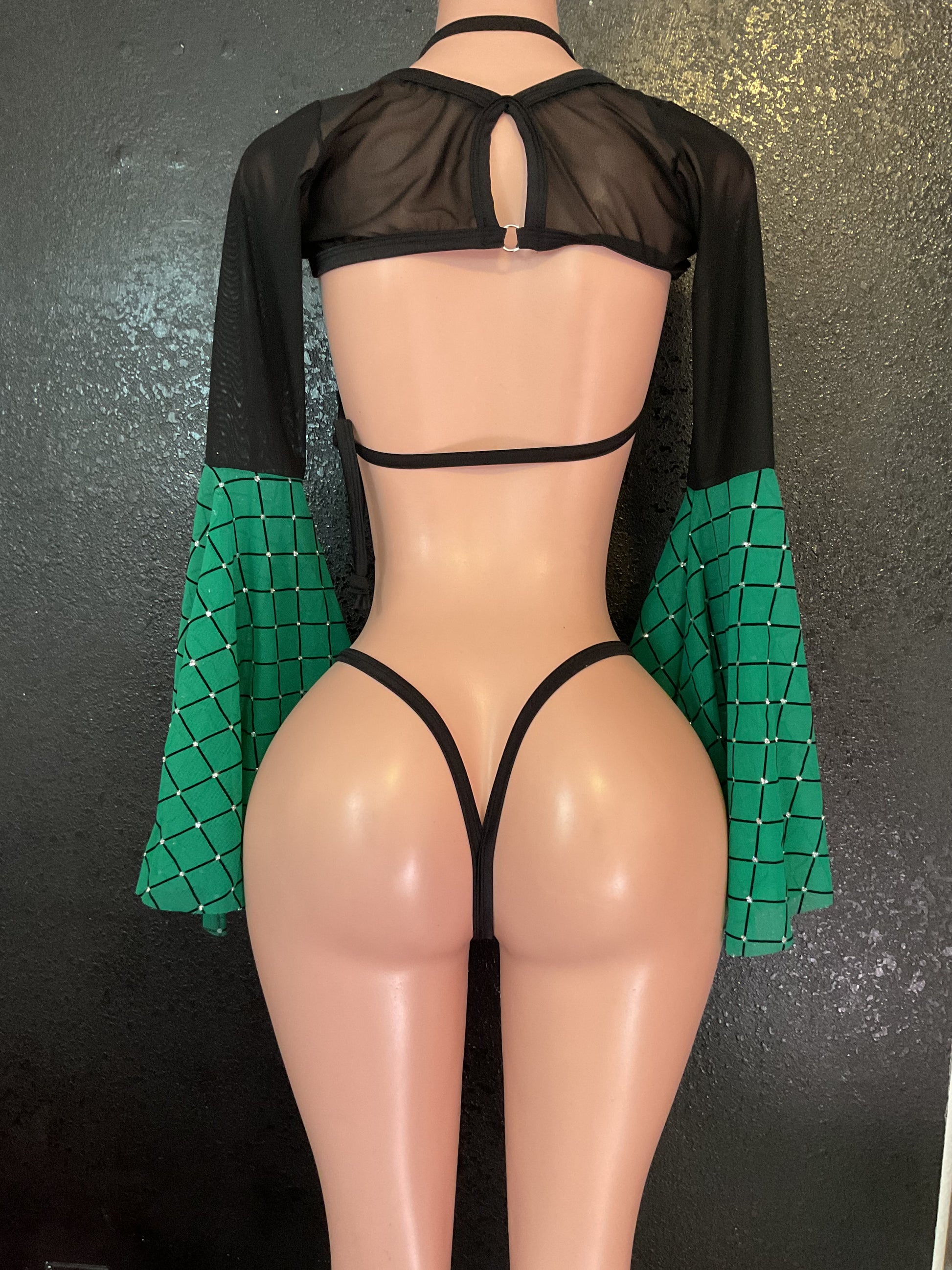 Bell sleeve bikini set