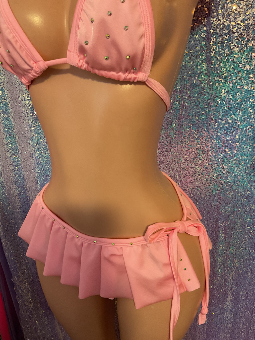 Micro pleated skirt set