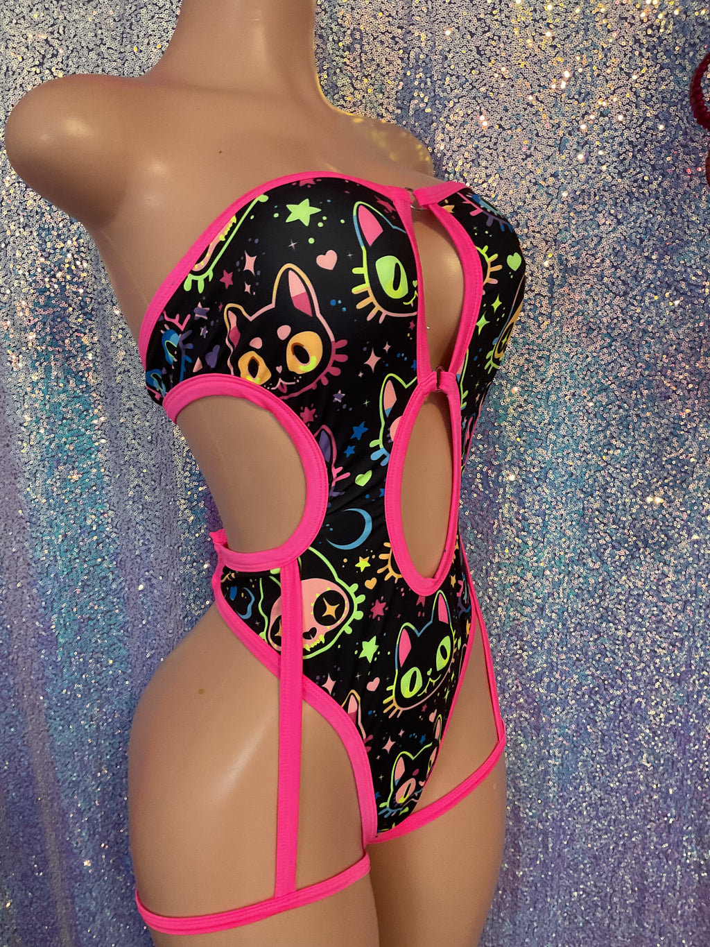 Neon kitty one piece