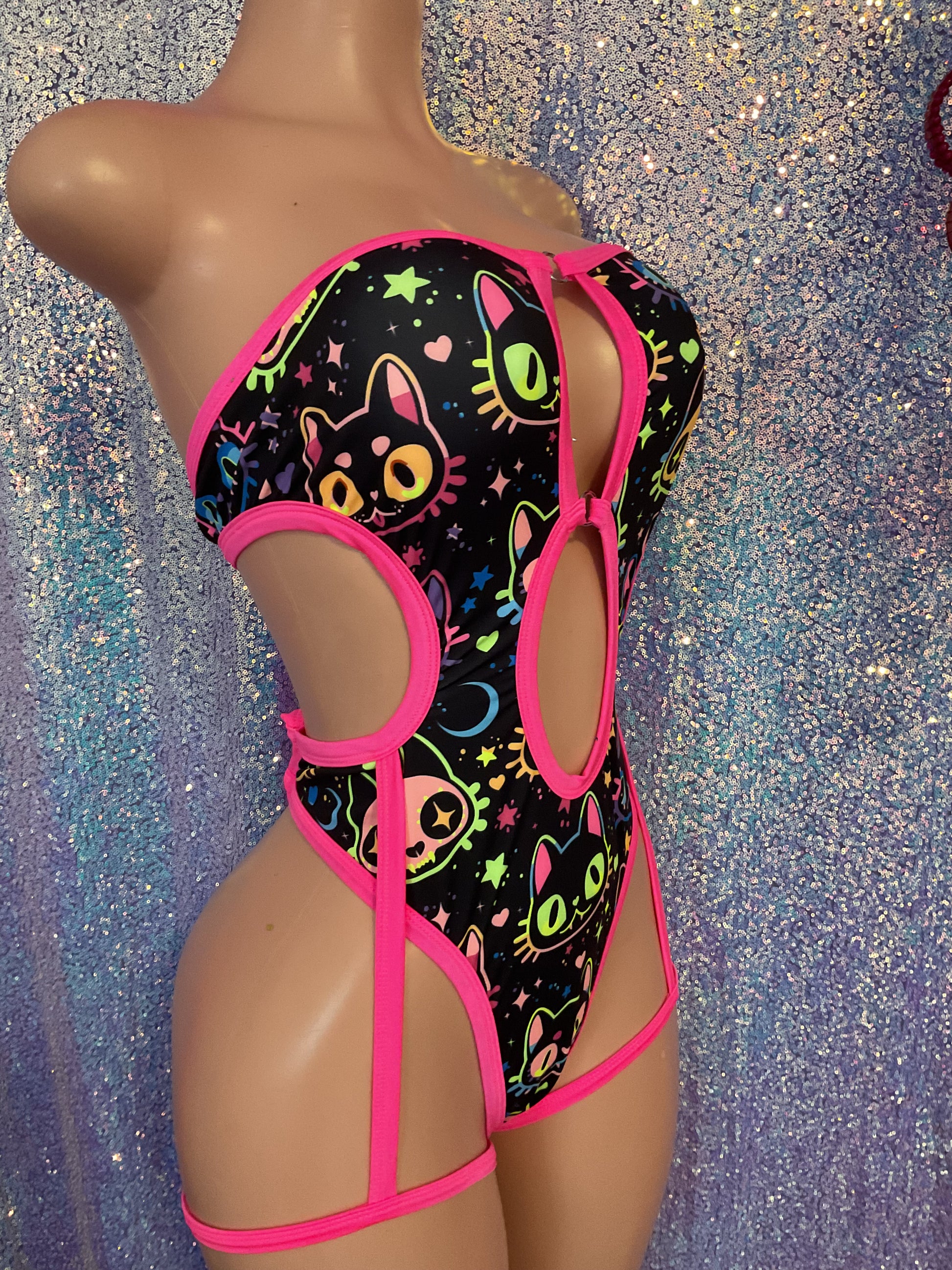Neon kitty one piece