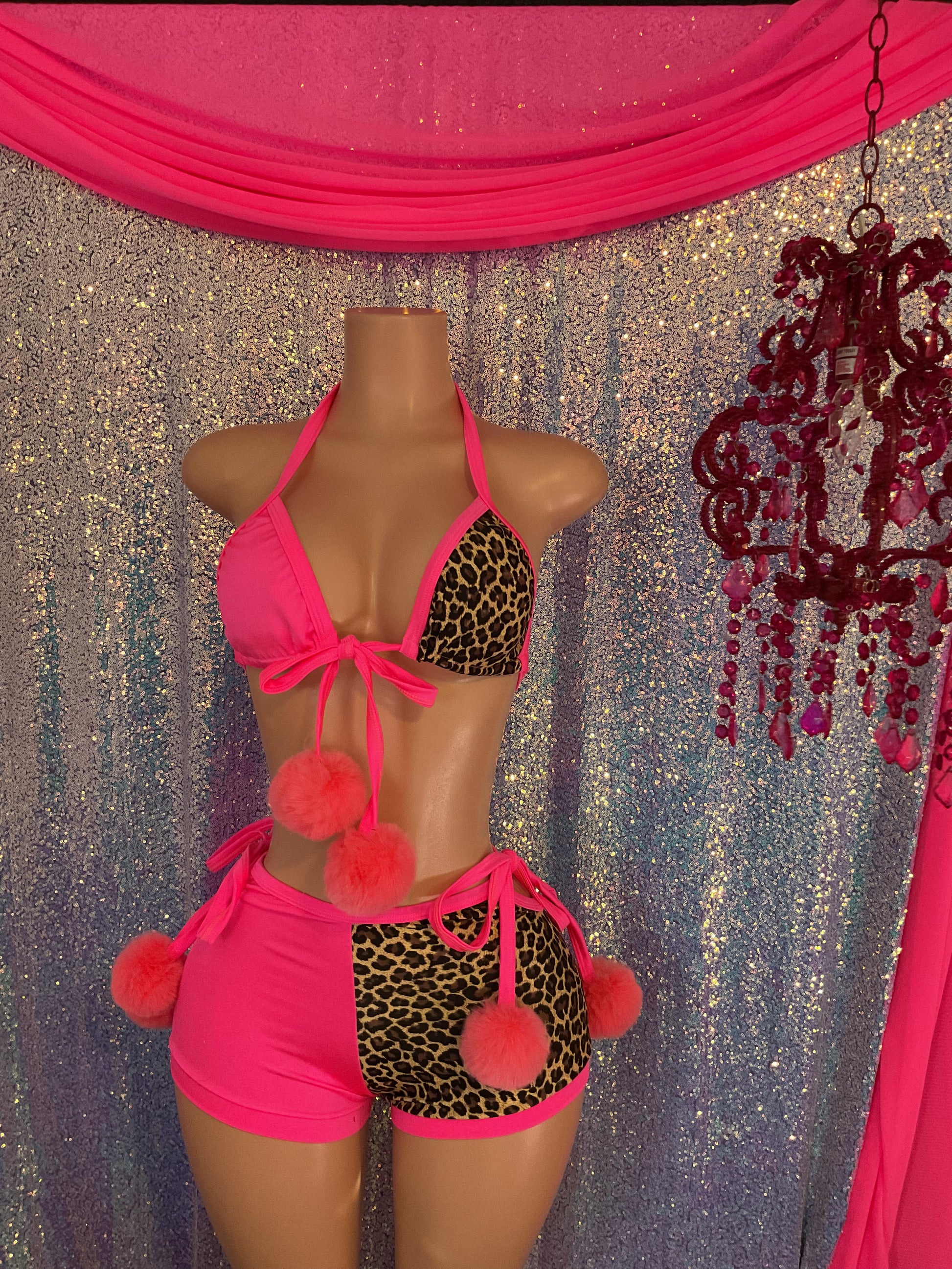 High waist short set