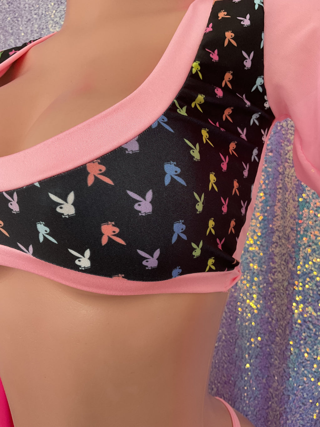 Baby t crop top g string set