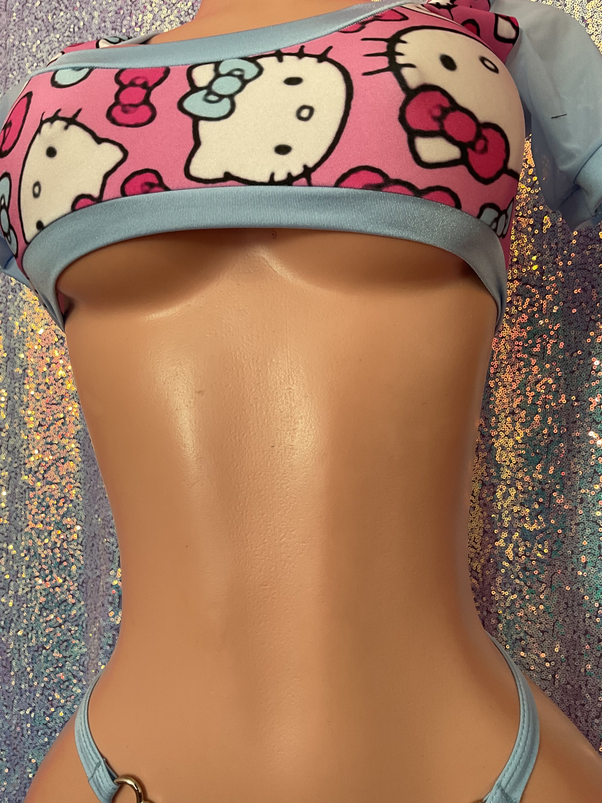 Crop top g string set