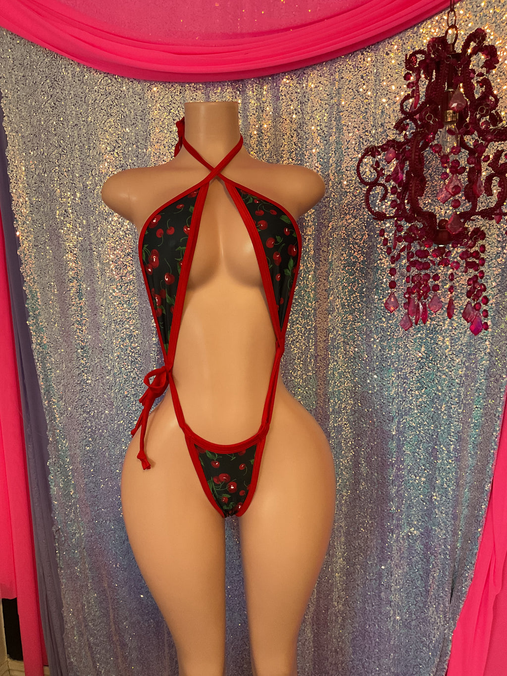 Sling skirt set cherry