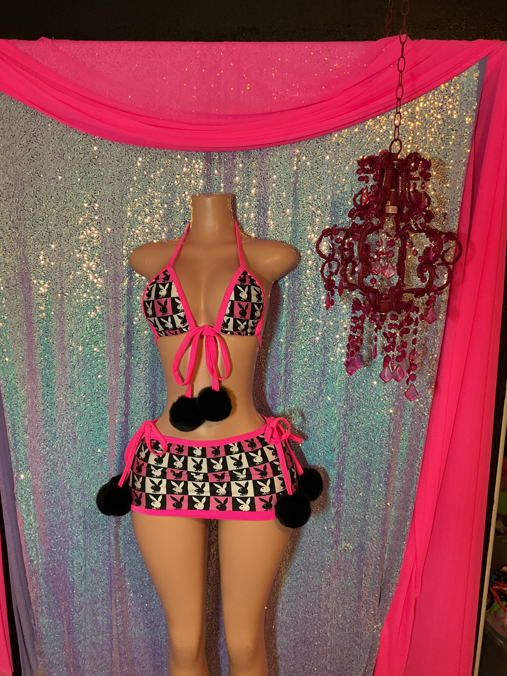 Pom Pom skirt set