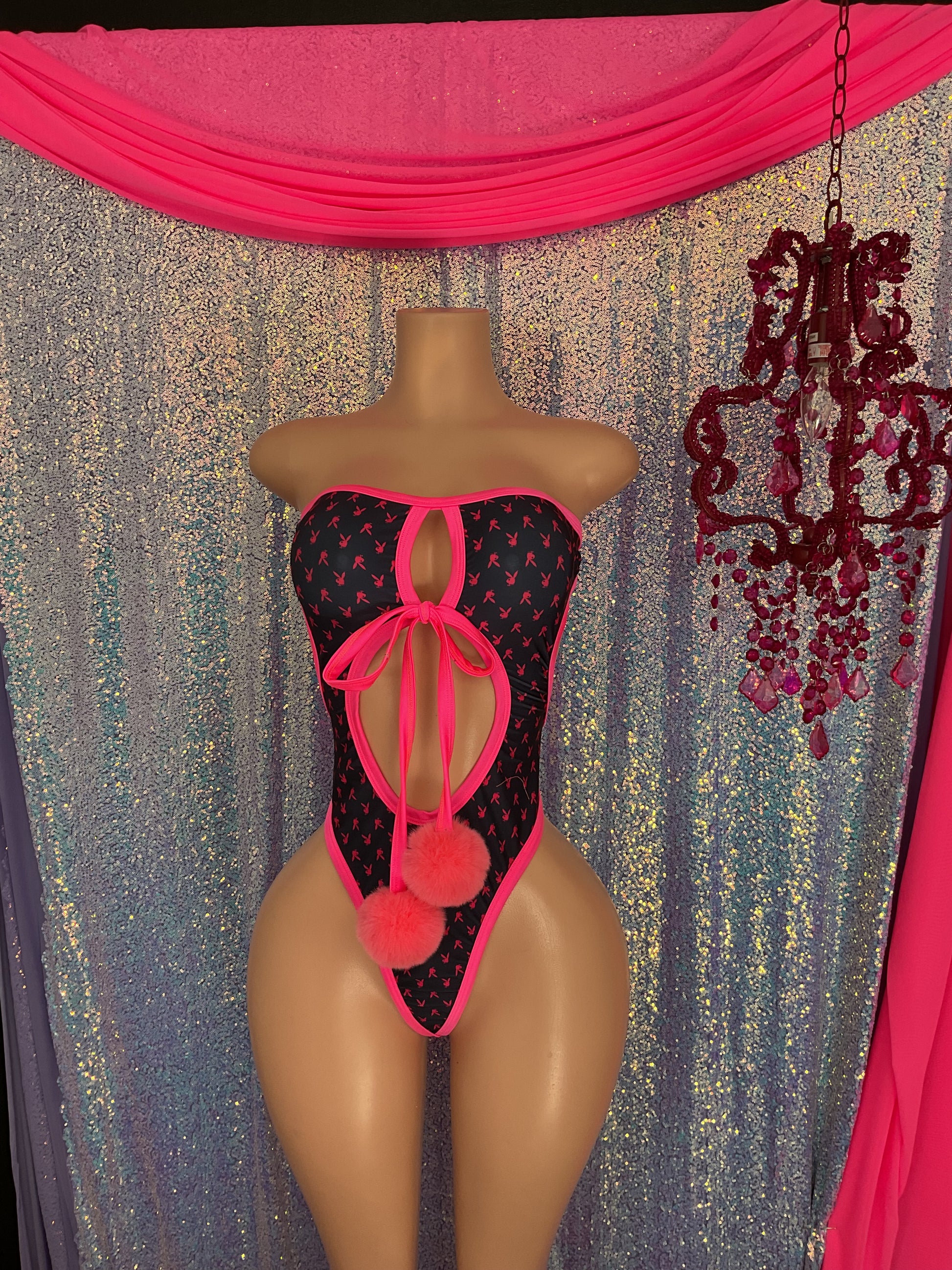 Strapless bunny one piece