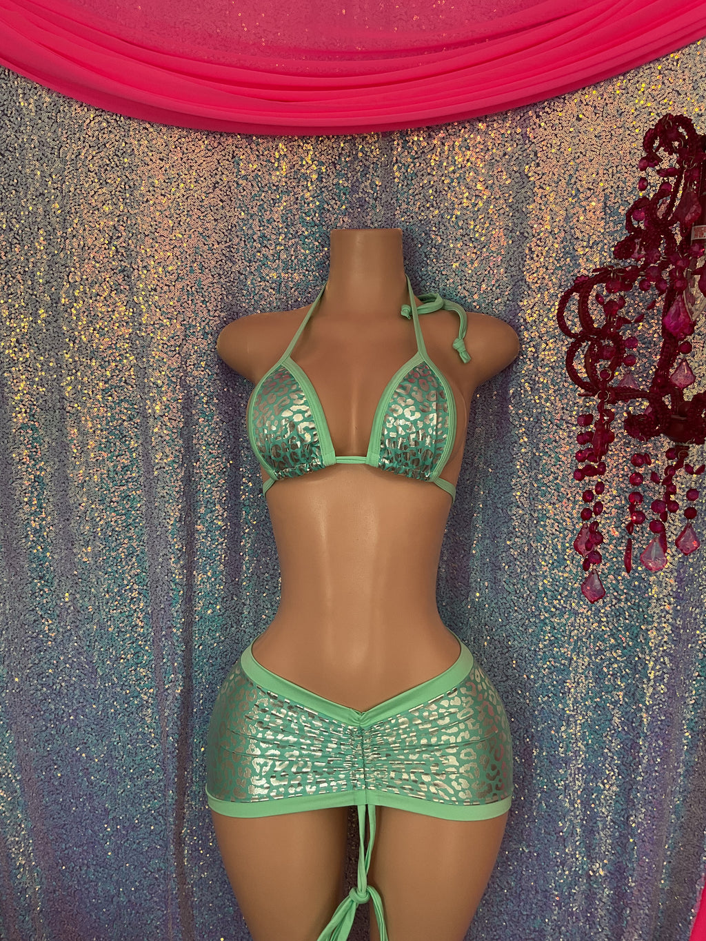 Leopard skirt set