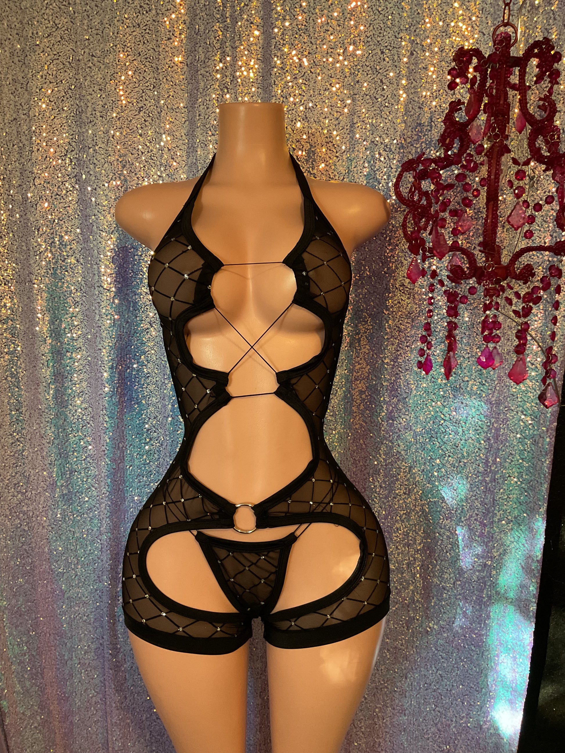 Mesh chaps cut out