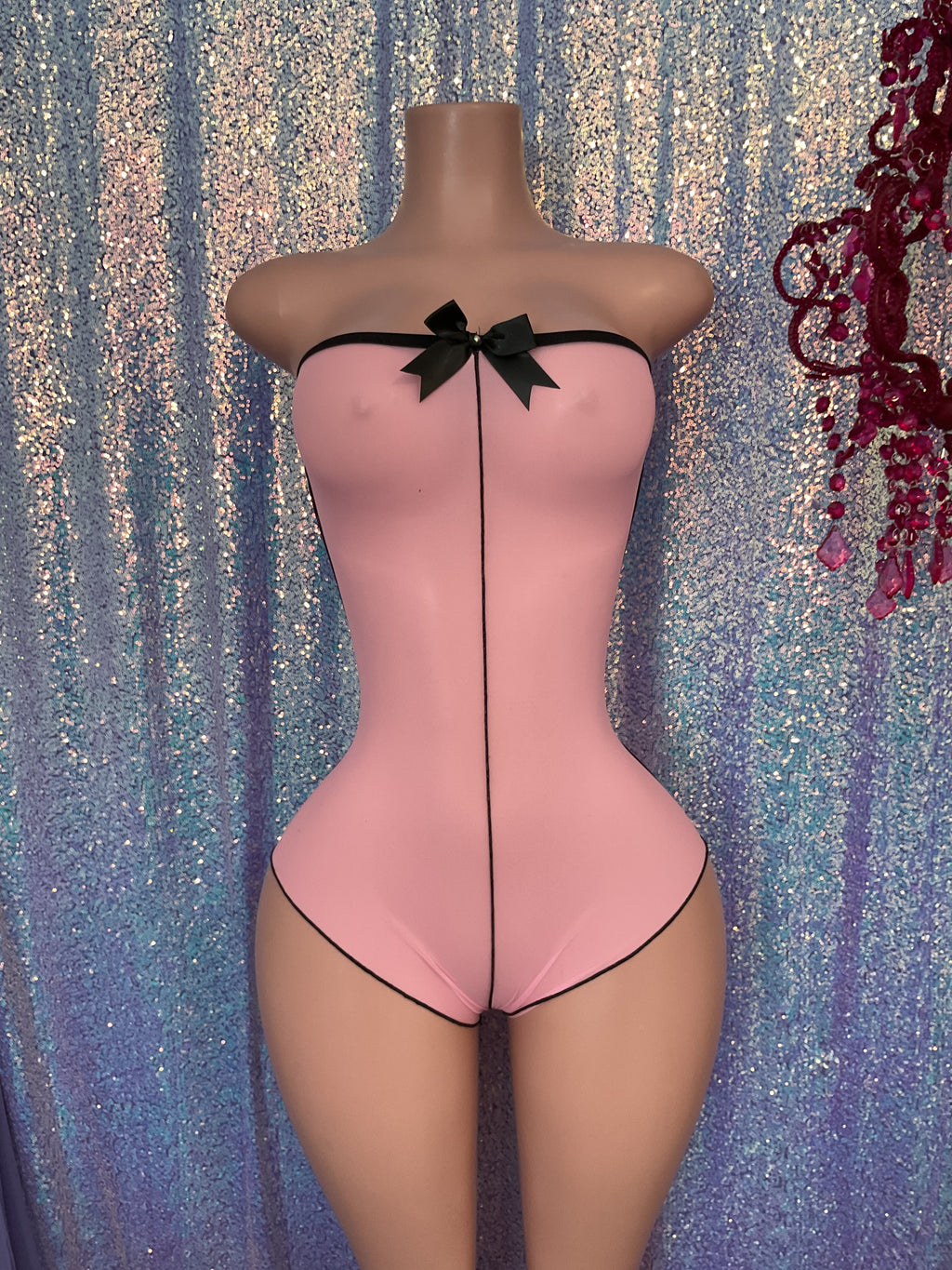 Mesh romper sheer body suit