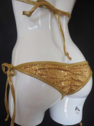 Gold sequin scrunch butt
